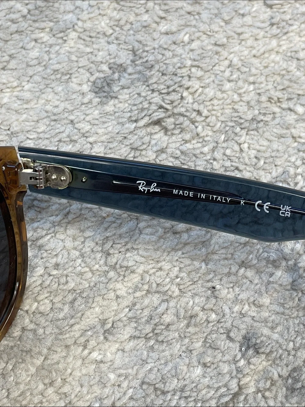 New Ray Ban Boyfriend Reverse Sunglasses Polished Transparent Camel Brown